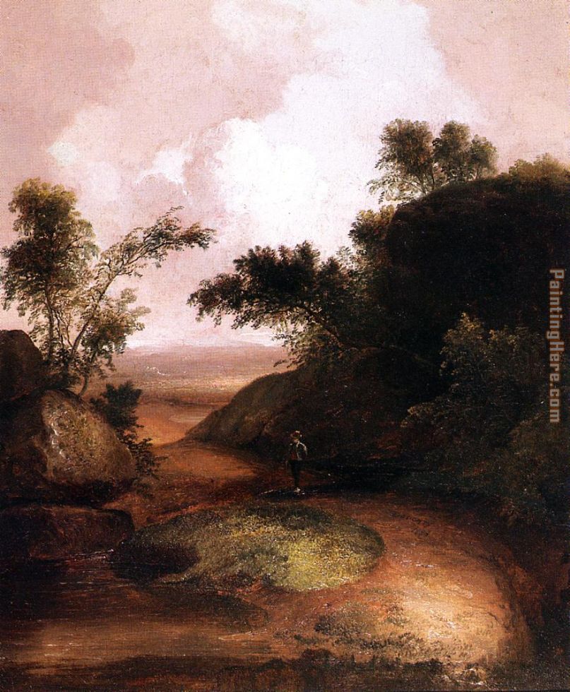 Landscape with Figure painting - Thomas Doughty Landscape with Figure art painting